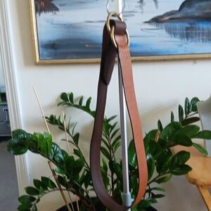 GAP Leather Belt with Gold Buckle Size Large